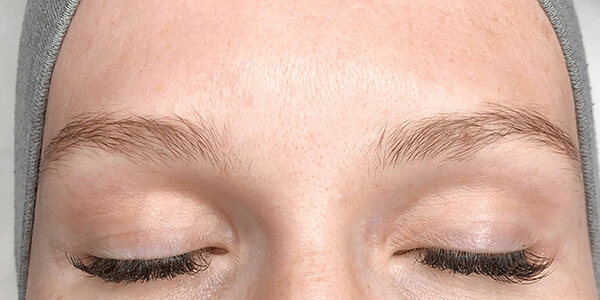 Leila microblading after